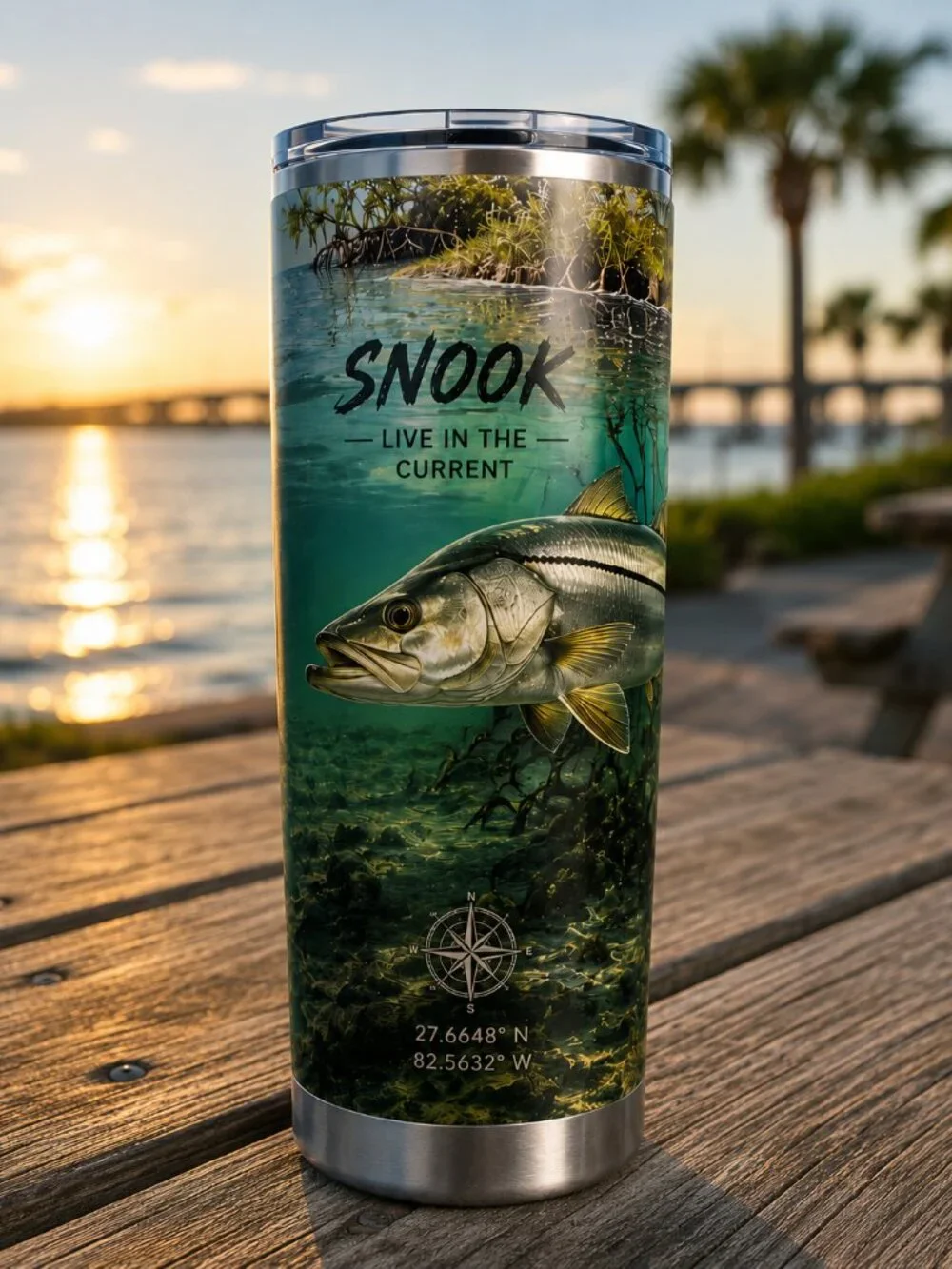 NEW! Snook 20 oz Stainless Steel Tumbler